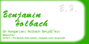 benjamin holbach business card